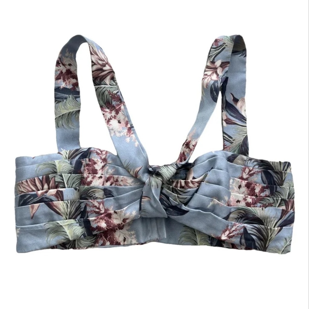 Zimmermann Blue and Pink Floral Bralette
